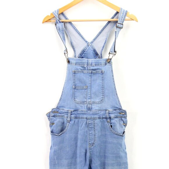 Black Label C'est Toi Denim Overall Womens Blue Medium Washed Distressed Large L - Picture 2 of 7